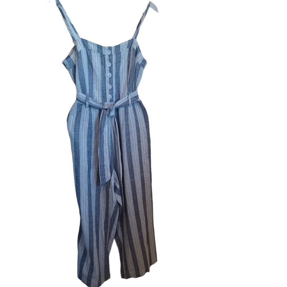 Rails Jumpsuit Harper Striped Wide Leg Cropped Size Medium - Picture 13 of 13